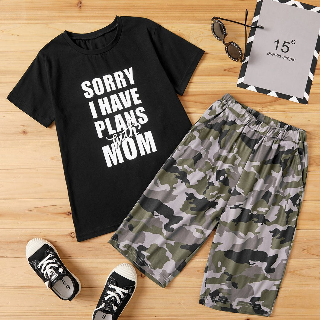 Boys Short Sleeve Camo Short Set